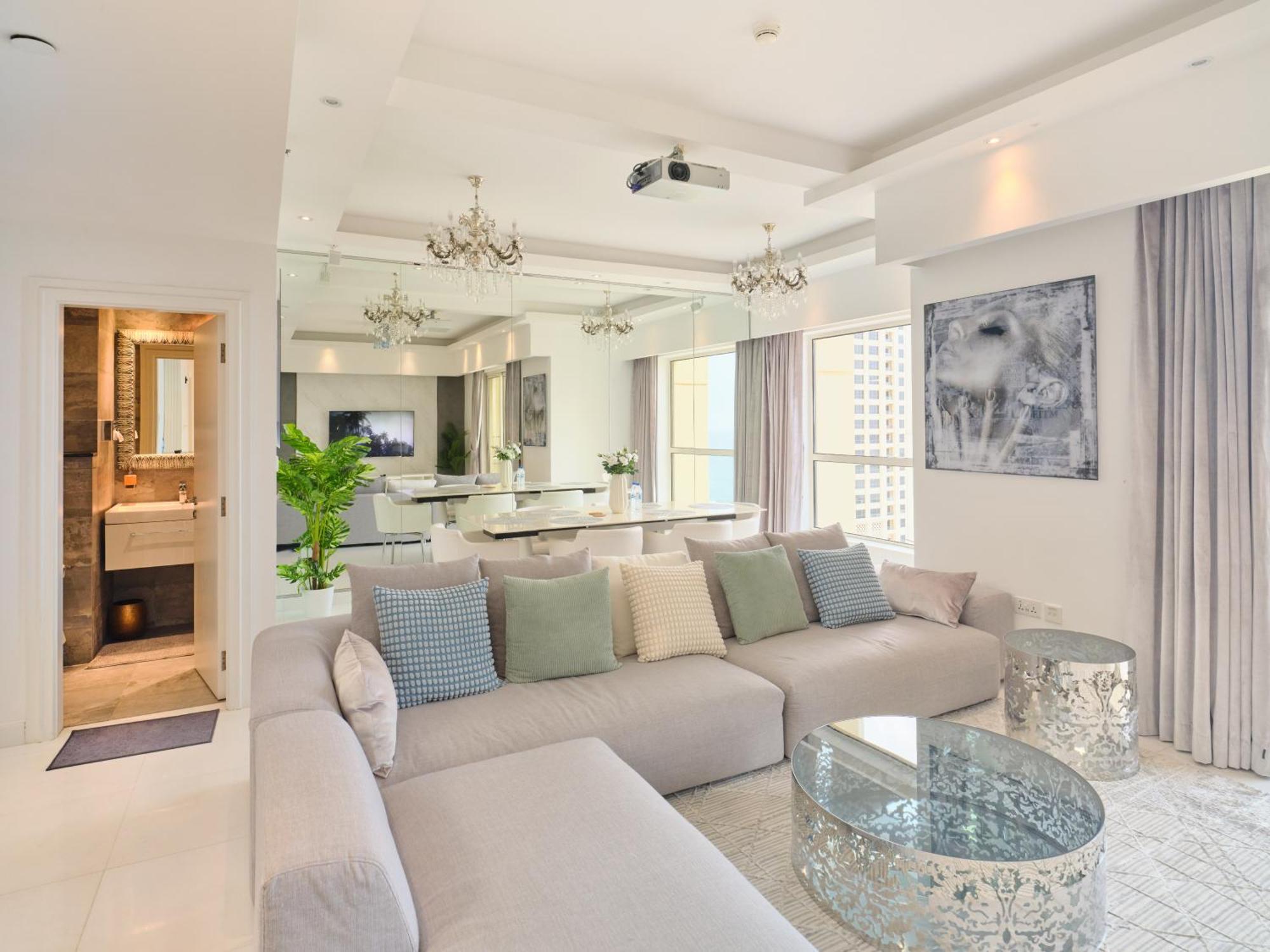Jbr Beachfront Luxe Apartment All Rooms Sea Facing Dubaj Zewnętrze zdjęcie
